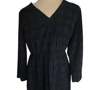 J.Crew size 8, navy eyelet lined dress new with tags